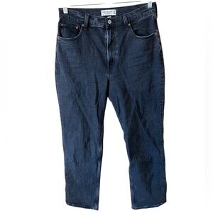 Abercrombie & Fitch ‘The Ankle Straight’ Ultra High Rise Curve Love Black Jeans